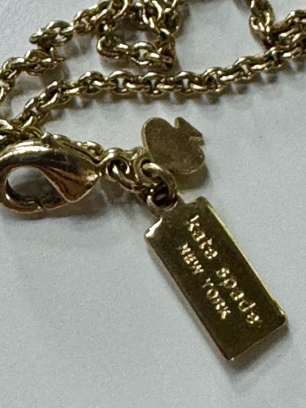 kate spade Gold Crystal 'love' Script Necklace - Picture 3 of 9